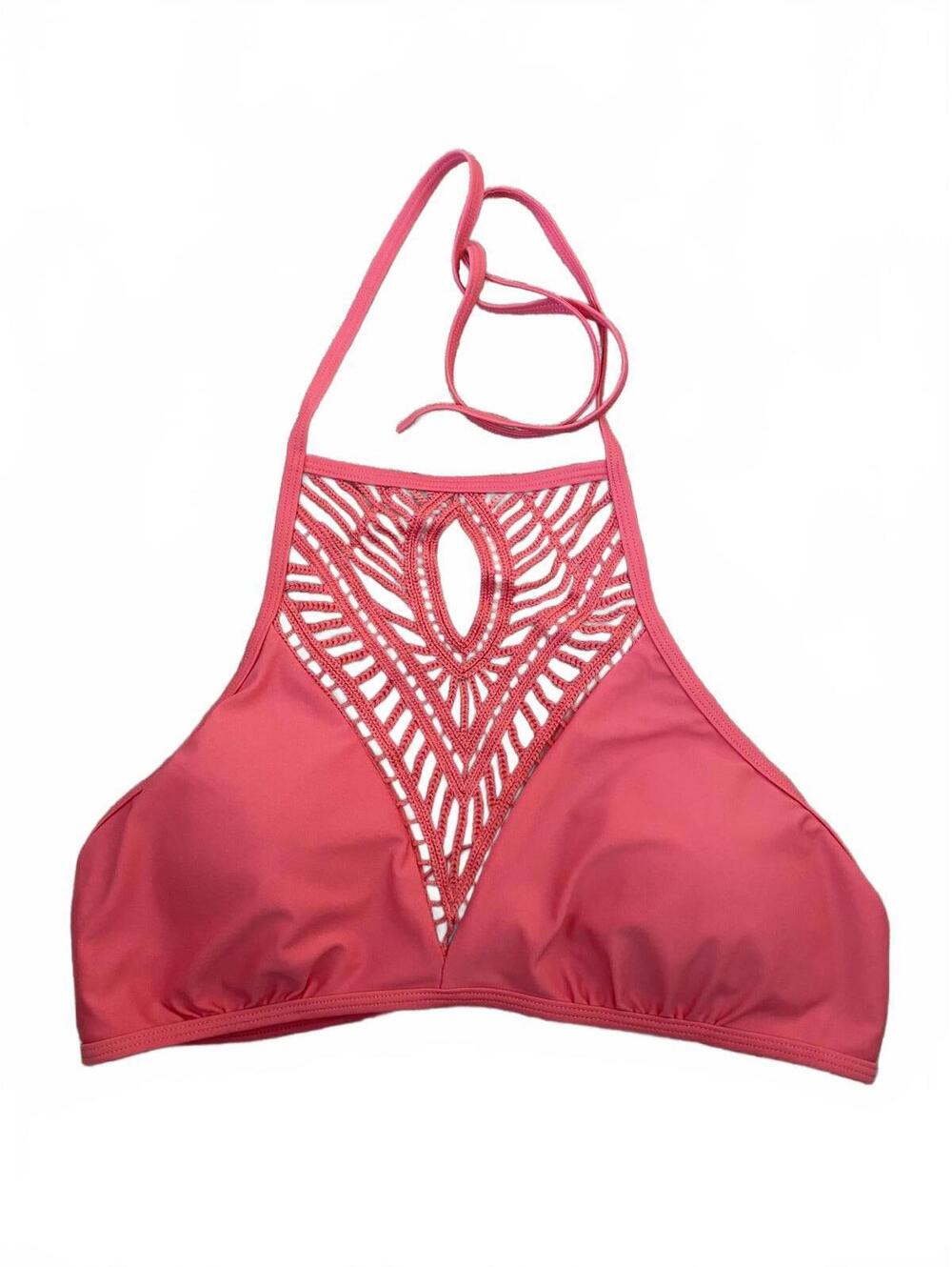 Express Pink Cut-Out Swim Top Size Large
